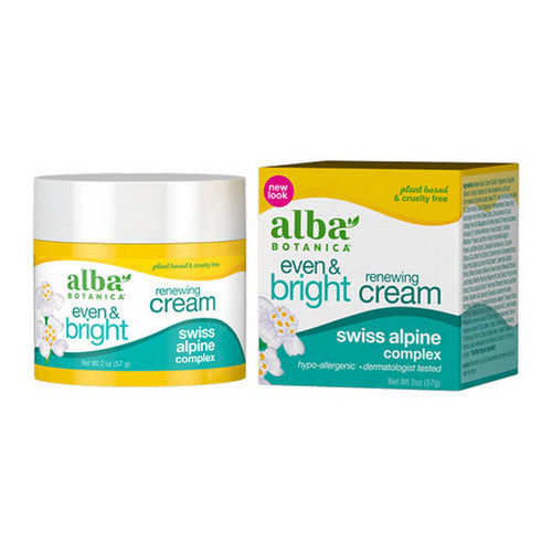 Alba Botanica, Even & Bright Renewing Cream, 2 Oz