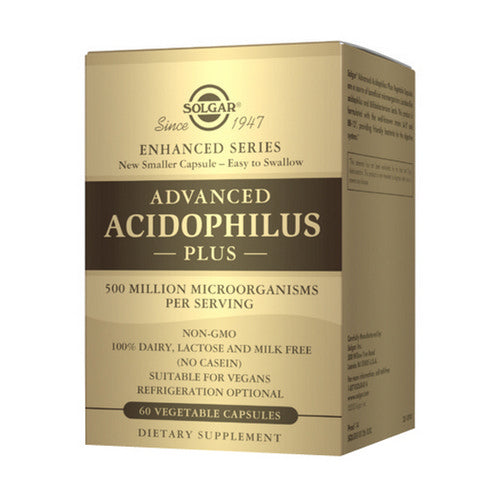 Solgar, Advanced Acidophilus Plus Vegetable Capsules, 60 V Caps