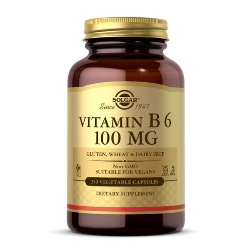 Solgar, Vitamin B6, 100 mg, 250 V Caps