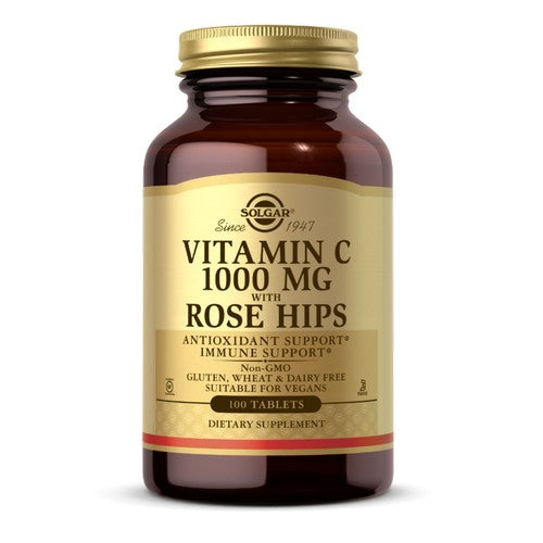 Solgar, Vitamin C with Rose Hips, 1000 mg, 100 Tabs