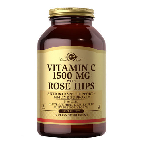 Solgar, Vitamin C with Rose Hips, 1500 mg, 180 Tabs