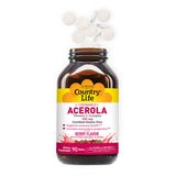 Country Life, Acerola C with Bioflavonoid & Rutin NF, 500 MG, 90 Wafers