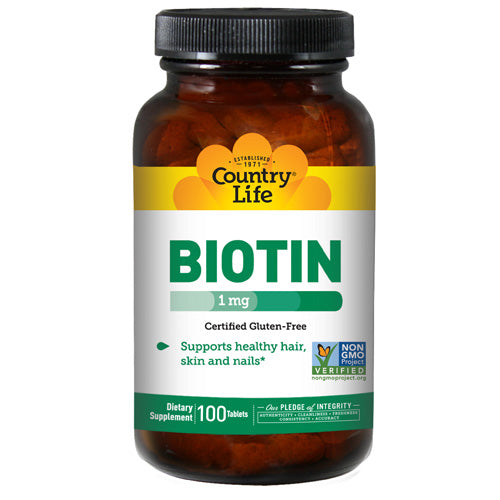 Biotin 100 Tabs By Country Life