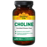 Choline 100 Tabs by Country Life