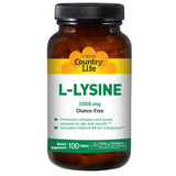 Country Life, L-Lysine with B-6, 1000 MG, 100 Tabs