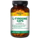 Country Life, L-Tyrosine with B-6, 500 MG, 100 Caps