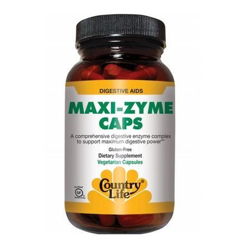 Country Life, Maxi-Zyme, 60 Caps
