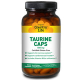Country Life, Taurine with B-6, 500 MG, 100 Caps