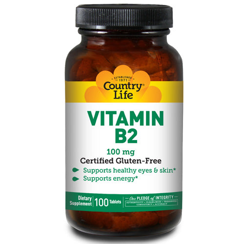 Country Life, Vitamin B-2, 100 MG, 100 Tabs