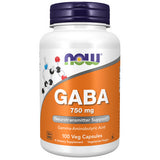 Now Foods, GABA, 750 mg, 100 Vcaps