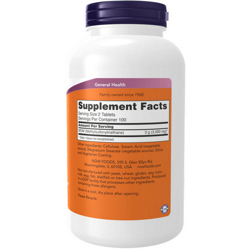Now Foods, M.S.M, 1500 mg, 200 Tabs
