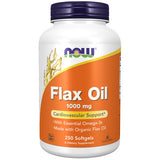 Now Foods, Organic Flax Oil, 1000 mg, 250 Sgels