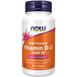 Now Foods, Vitamin D-3, 1000 IU, 180 Sofgels