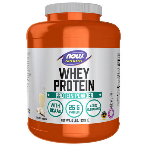 Whey Protein Natural Vanilla, 6 lbs By Now Foods