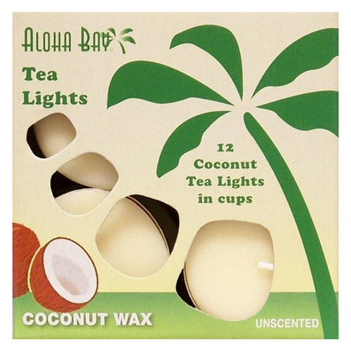 Aloha Bay, Candle Glass Tea, Light Cream, 12/0.7 Oz