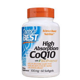 Doctors Best, High Absorption CoQ10 with Bioperine, 100 mg, 60 Softgels