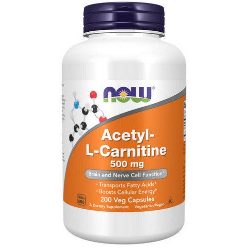 Now Foods, Acetyl-L Carnitine, 500 mg, 200 Caps