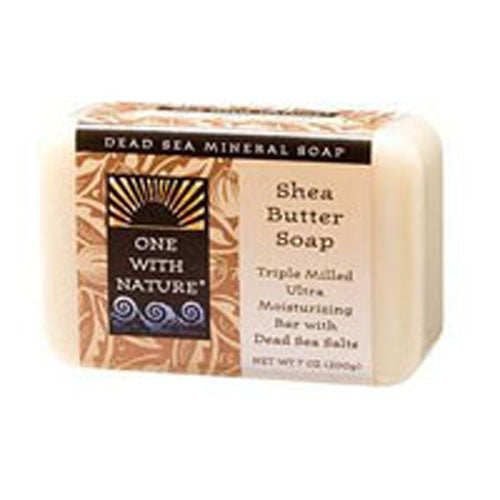 Almond Bar Soap Shea Butter Dead Sea, 7 Oz By One with Nature