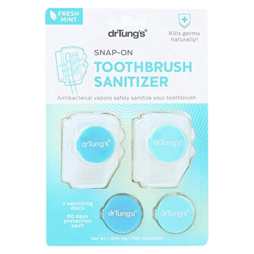 Snap-on Toothbrush Sanitizer 2 refills By Dr. Tungs Products