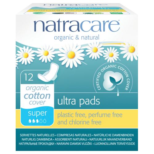 Super Ultra W/wings Pads 12 Ct By Natracare