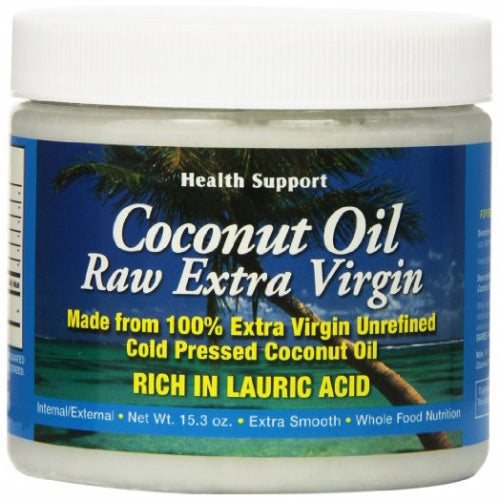 Raw Extra Virgin Coconut Oil 16 Oz By Health Support