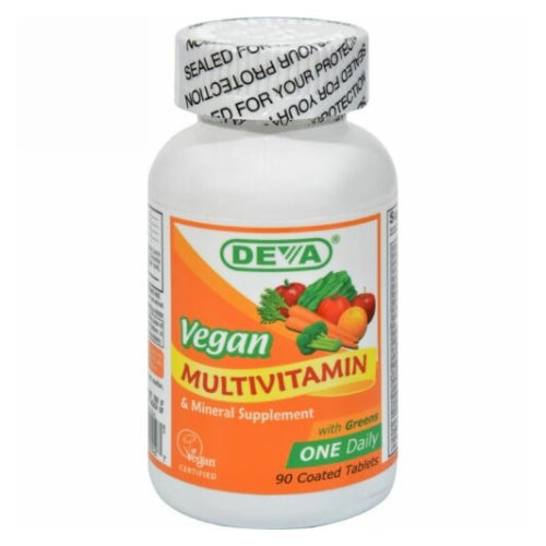 Deva Vegan Vitamins, Vegan, Multivitamin Iron Free, 90 Tab