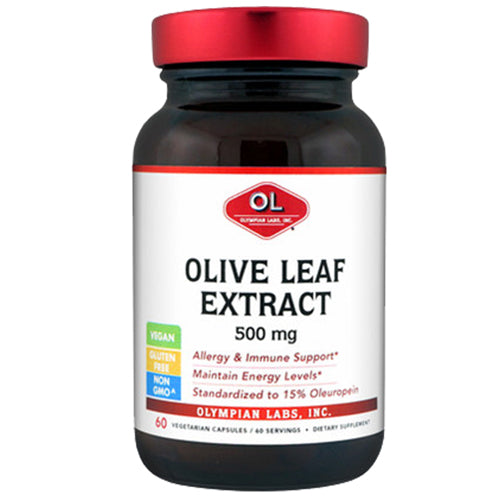 Olympian Labs, Olive Leaf Extract, 500 mg, 60 caps