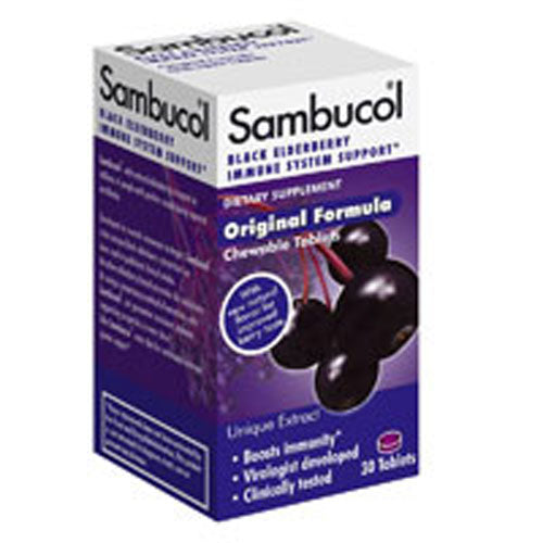 Sambucol, Sambucol Black Elderberry Chewable Lozenges, 30 each