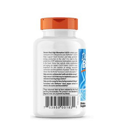 High Absorption CoQ10 with Bioperine 120 Softgels By Doctors Best