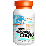 Doctors Best, High Absorption CoQ10 with Bioperine, 100 mg, 120 Veggie Caps