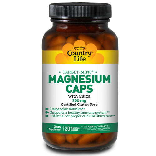 Country Life, Magnesium Target-Mins, 120 Caps