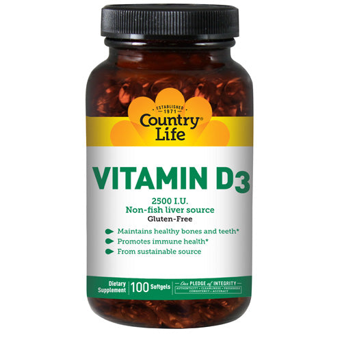 Vitamin D3 100 Softgels By Country Life