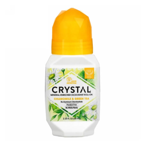 Mineral Deodorant Roll On Chamomile & Green Tea 2.25 oz By Crystal