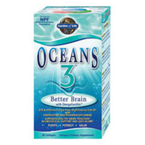 Oceans 3 Better Brain with OmegaXanthin 90 Softgels by Garden of Life