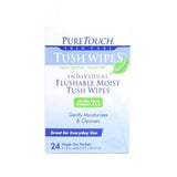 Pure Touch Skin Care, Tush Wipes Flushable, 24 CT