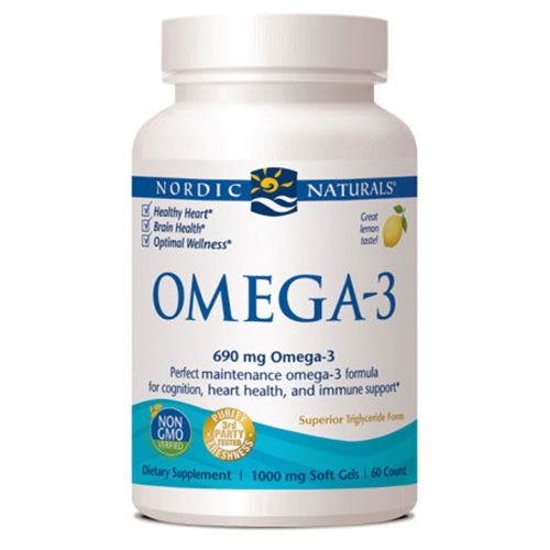 Omega-3 Lemon 60 softgels by Nordic Naturals