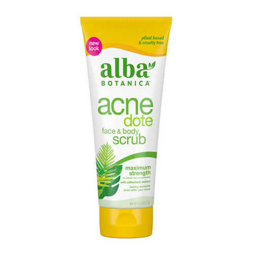 Alba Botanica, Natural ACNEdote Face & Body Scrub, 8 oz