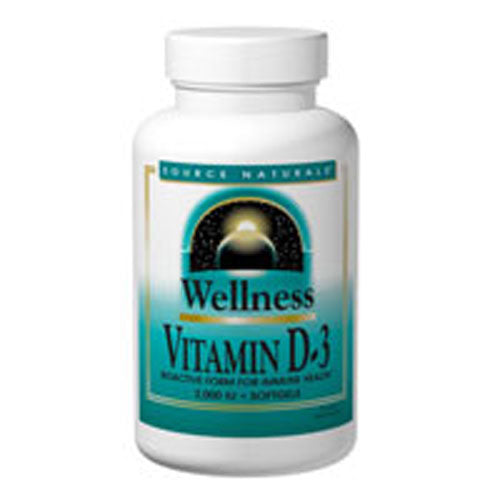 Source Naturals, Wellness Vitamin D-3, 2000 IU, 100 Softgels