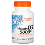 Doctors Best, Vitamin D3, 5000 IU, 360 Softgels