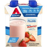 Atkins, Advantage Shakes, Strawberry 4/11 oz