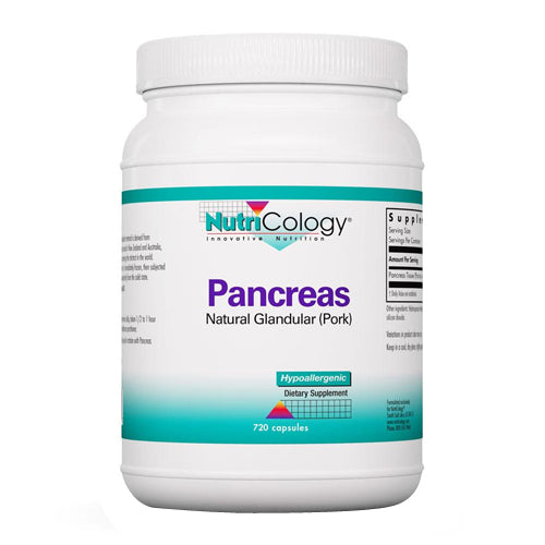 Nutricology/ Allergy Research Group, Natural Glandular, Pancreas Pork 720 veggie caps