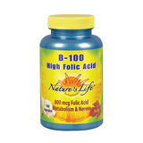Nature's Life, B-Complex High Folic Acid, 100 mg, 100 caps