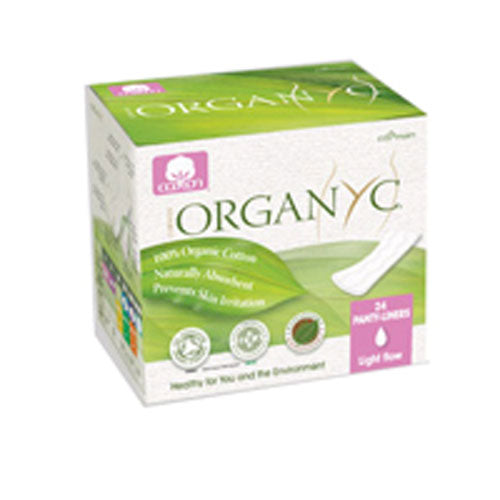 Organic Cotton Panty Liners Flat 24 ct By Organyc