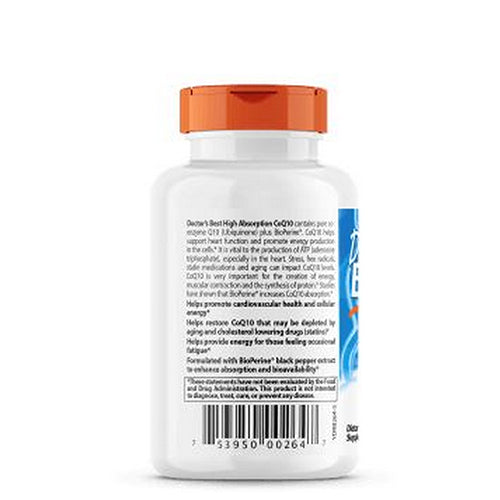High Absorption CoQ10 with Bioperine 60 vcaps By Doctors Best