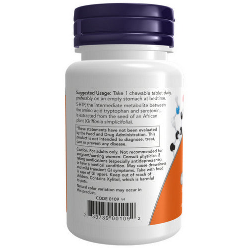 Now Foods, 5-HTP, 100 mg, 90 Chewables