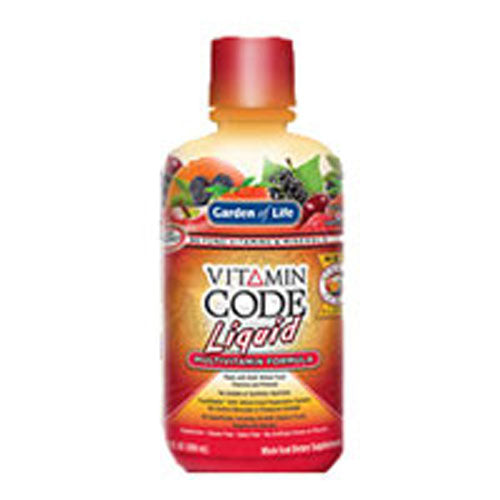 Garden of Life, Vitamin Code Liquid Multivitamin Formula, Fruit Punch Flavor 30 oz