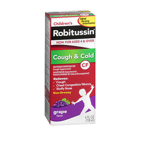 Robitussin Childrens Cf Cough And Cold Relief Syrup 4 oz By Robitussin