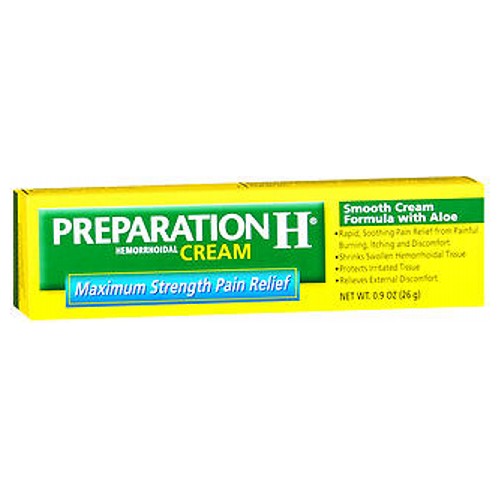 Preparation H Hemorrhoidal Cream Maximum Strength Pain Releief 0.9 oz By Preparation H