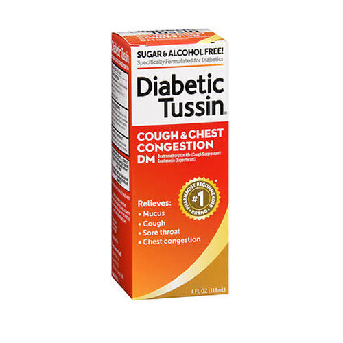 Diabetic Tussin, Diabetic Tussin Dm Cough Suppressant/Expectorant, 4 oz