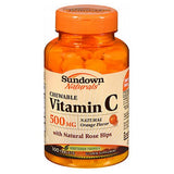 Sundown Naturals, Sundown Naturals Vitamin C With Natural Rose Hips Chewable, 500 mg, 100 tabs